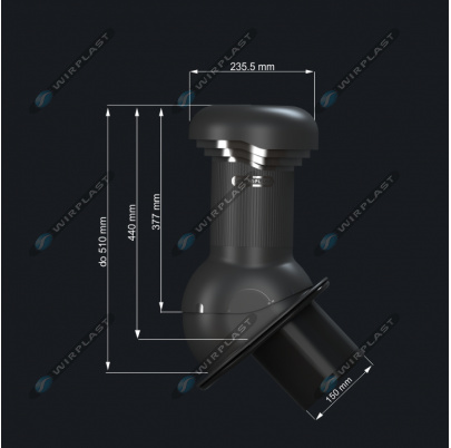 W0614 Kanalizačné odvetranie s odvodom kondenzátu Wirovent PRO Normal PRO DN 150